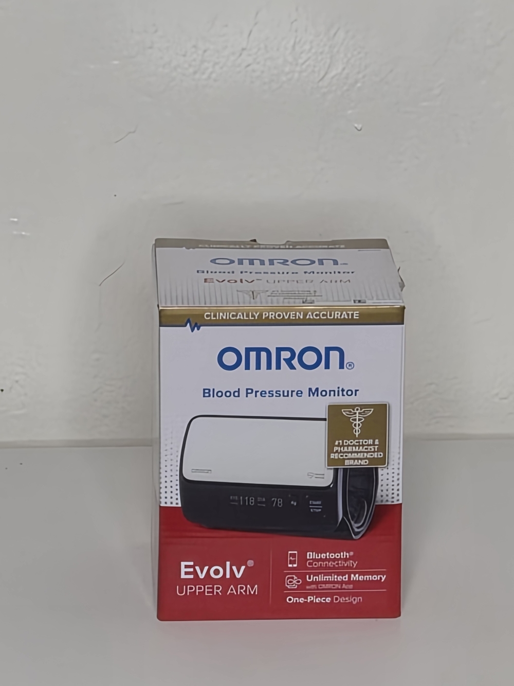 OMRON Evolv Upper Arm Blood Pressure Monitor - White & Red Box